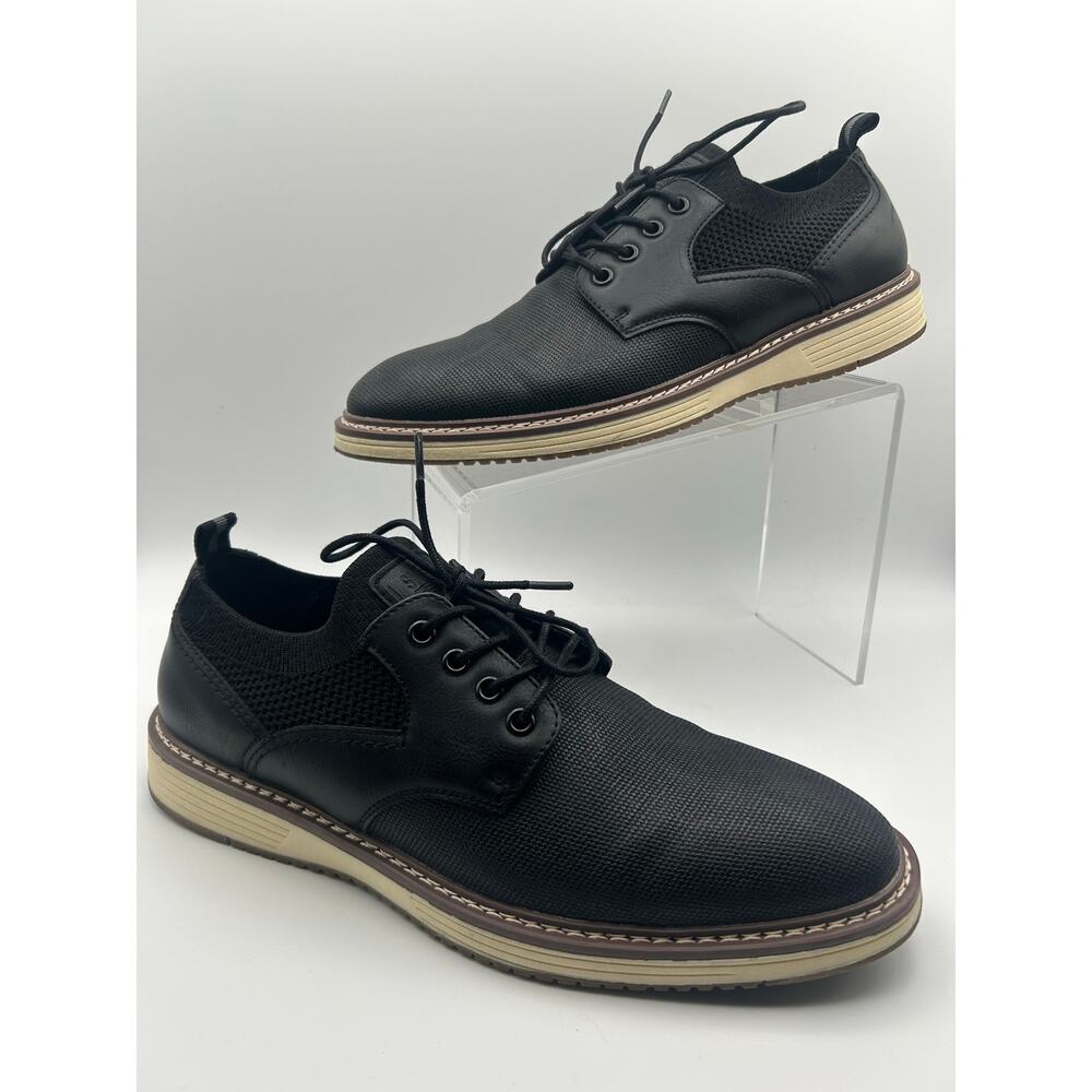 Steve Madden Men’s Black Oxford Casual Dress Shoes Lace Up Size 12 Lightweight